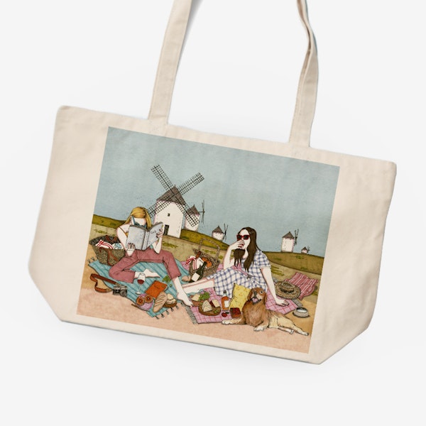 Molinos de Consuegra - LOS CAMINOS DEL QUIJOTE - Shopping bag - Tintablanca